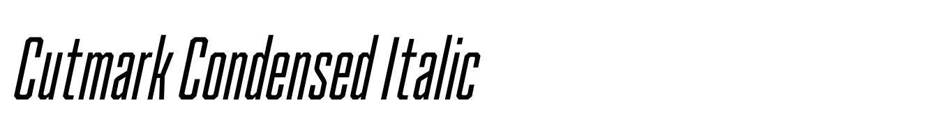 Cutmark Condensed Italic